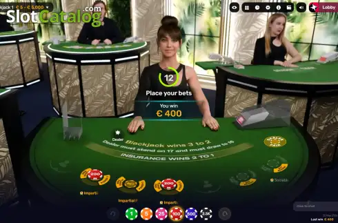 Οθόνη3. iDealer Blackjack Κουλοχέρης 