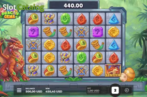 Οθόνη3. Dragon Gems (Incredible Games) Κουλοχέρης 