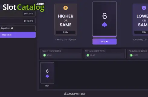 Οθόνη2. HiLo (Jackpot Originals) Κουλοχέρης