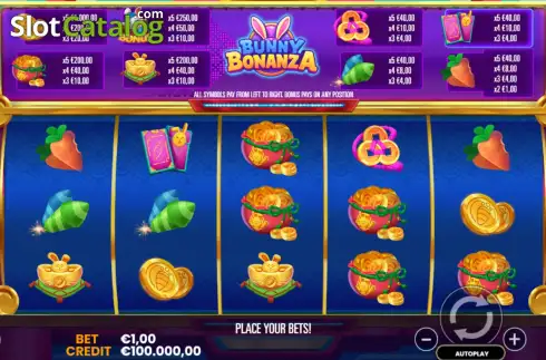 Οθόνη2. Bunny Bonanza (Jogo Global) Κουλοχέρης