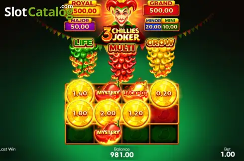 Οθόνη3. 3 Chillies Joker Κουλοχέρης