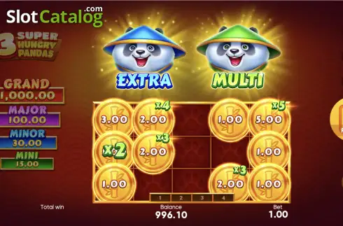 Οθόνη4. 3 Super Hungry Pandas Κουλοχέρης 
