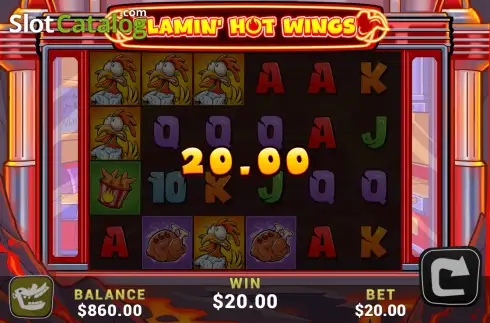 Οθόνη3. Flamin' Hot Wings Κουλοχέρης
