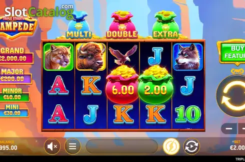 Οθόνη2. Triple Stash Stampede Κουλοχέρης