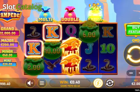 Οθόνη3. Triple Stash Stampede Κουλοχέρης