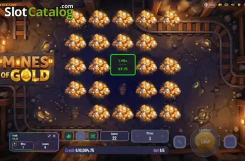 Οθόνη2. Mines of Gold (LiveGames) Κουλοχέρης 