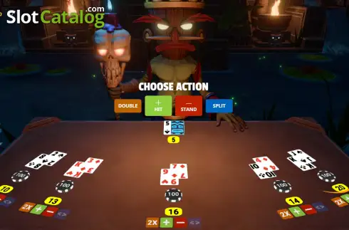 Οθόνη2. Tiki 21 Blackjack Κουλοχέρης