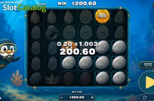Οθόνη3. Penguin Treasure Dive Κουλοχέρης
