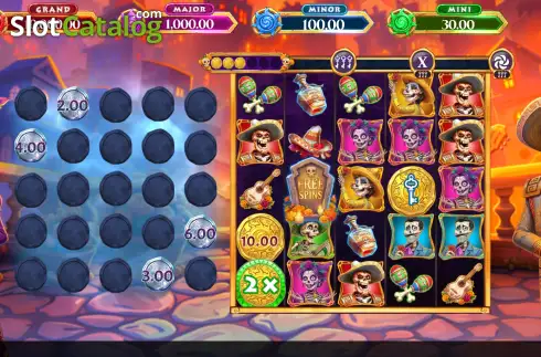 Οθόνη2. Skulls and Souls Bonanza Coin Grid Κουλοχέρης