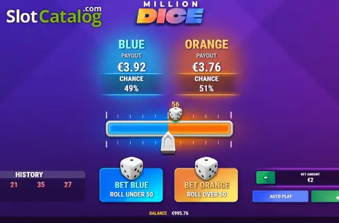 Οθόνη3. Million Dice Κουλοχέρης