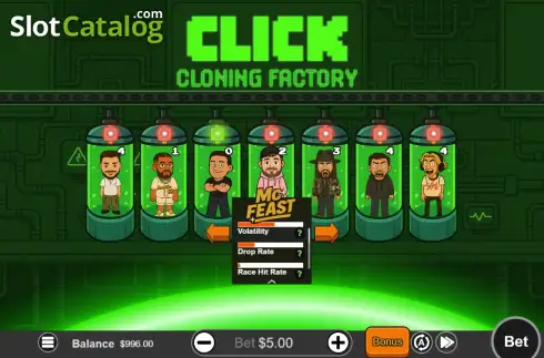 Οθόνη2. Drop the Boss: Click Cloning Factory Κουλοχέρης