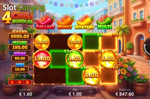 Οθόνη3. 4 Chili Bundles: Hold and Win Κουλοχέρης
