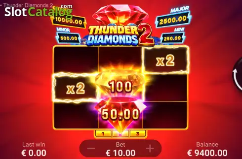 Οθόνη3. Thunder Diamonds 2: Hold and Win Κουλοχέρης