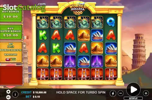 Οθόνη2. Wonder Bonanza 1000 Κουλοχέρης
