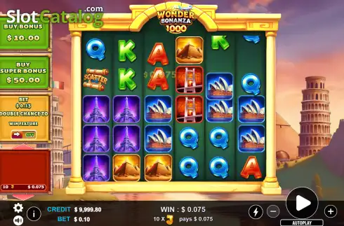 Οθόνη3. Wonder Bonanza 1000 Κουλοχέρης
