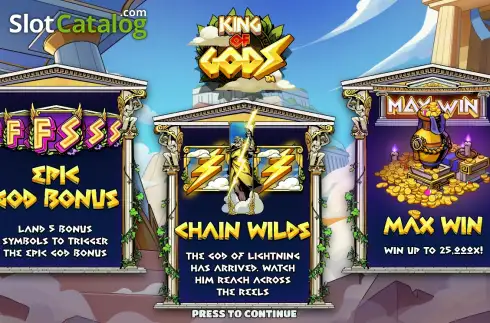 Οθόνη2. King of Gods (Paperclip Gaming) Κουλοχέρης 