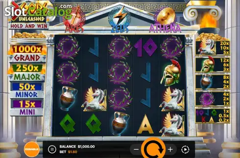 Οθόνη2. 3 Gods Unleashed: Hold and Win Κουλοχέρης