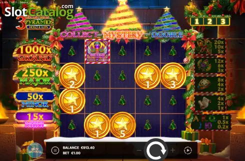 Οθόνη3. 3 Christmas Pyramids: Hold and Win Κουλοχέρης 