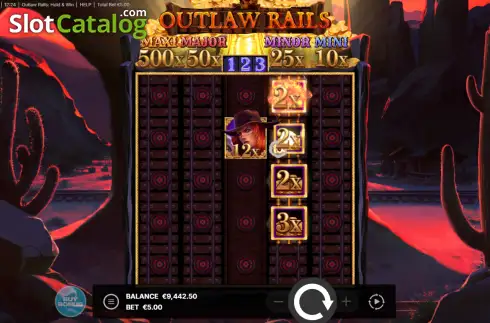 Οθόνη3. Outlaw Rails: Hold & Win Κουλοχέρης