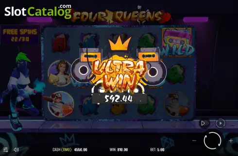Οθόνη3. Four Queens Κουλοχέρης 