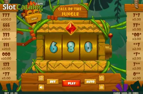 Οθόνη2. Call of The Jungle Κουλοχέρης