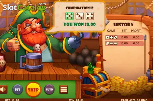 Οθόνη3. Pirate Dice (Pixmove Games) Κουλοχέρης