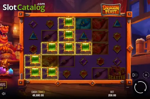 Οθόνη3. Dragon Feast (Pixmove Games) Κουλοχέρης