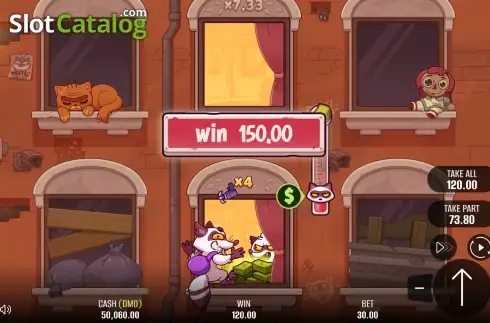 Οθόνη3. Raccoon Heist Κουλοχέρης 