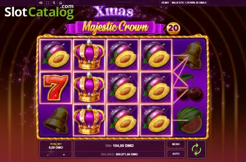 Οθόνη3. Majestic Crown 20 Xmas Κουλοχέρης