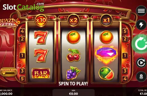 Οθόνη2. Blazin' Fruit Fortune Κουλοχέρης