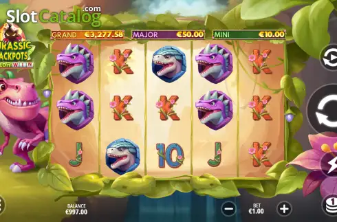 Οθόνη2. Jurassic Jackpots (Playnetic) Κουλοχέρης