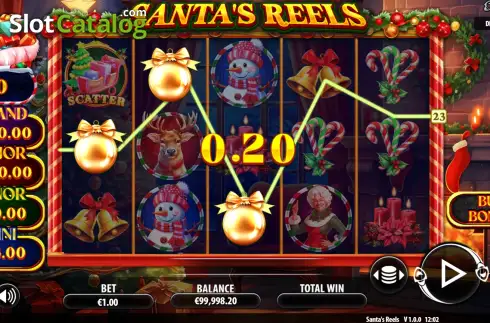 Οθόνη3. Santa's Reels (Playzia) Κουλοχέρης 