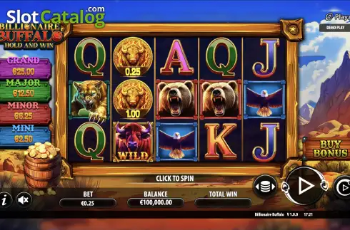 Οθόνη2. Billionaire Buffalo Hold and Win Κουλοχέρης