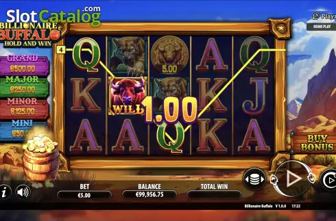 Οθόνη5. Billionaire Buffalo Hold and Win Κουλοχέρης
