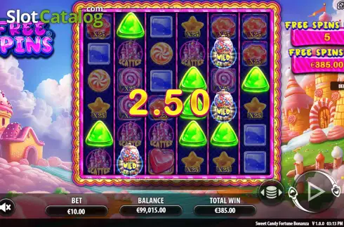 Οθόνη3. Sweet Candy Fortune Bonanza Κουλοχέρης