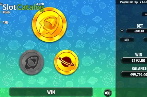 Οθόνη3. Playzia Coin Flip Κουλοχέρης
