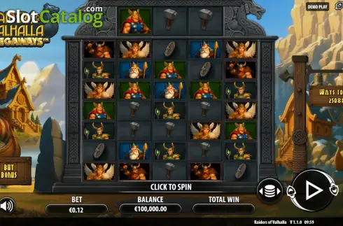 Οθόνη2. Raiders of Valhalla Megaways Κουλοχέρης 
