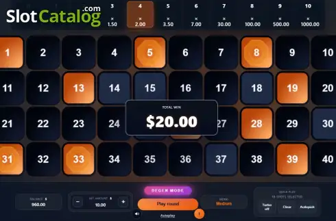 Οθόνη3. Keno: Extreme Degen Κουλοχέρης