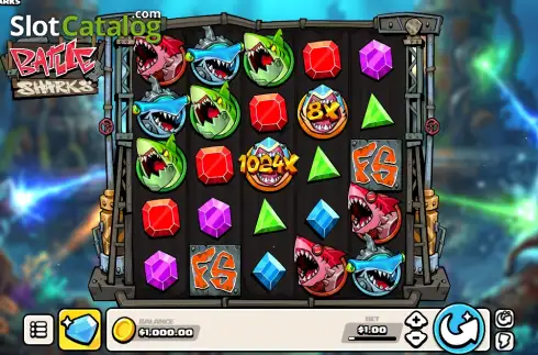 Οθόνη2. Battle Sharks Κουλοχέρης