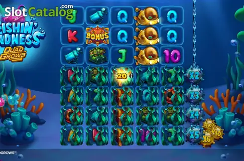 Οθόνη2. Fishin Madness QUADGROWS Κουλοχέρης
