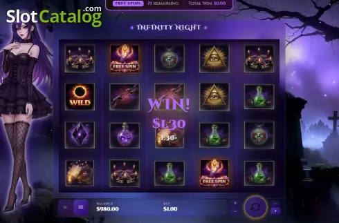 Οθόνη3. Infinity Night Κουλοχέρης