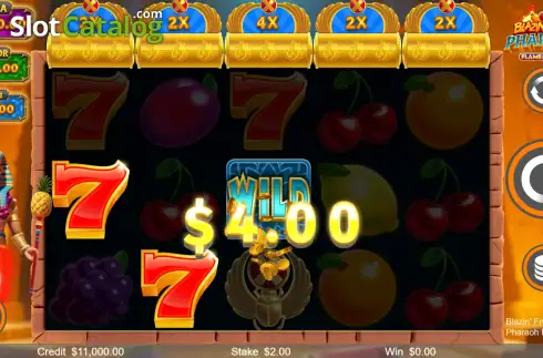 Οθόνη3. Blazin' Fruit Pharaoh FlameLink Κουλοχέρης