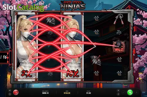 Οθόνη3. Dirty Sticky Ninjas Κουλοχέρης 