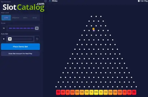 Οθόνη2. Plinko (Rainbet Originals) Κουλοχέρης