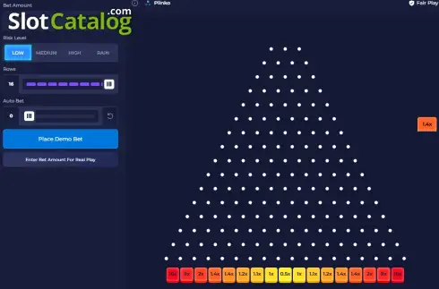 Οθόνη3. Plinko (Rainbet Originals) Κουλοχέρης