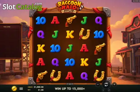 Οθόνη2. Raccoon Raid: Outlaw Κουλοχέρης
