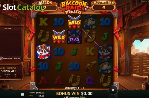 Οθόνη3. Raccoon Raid: Outlaw Κουλοχέρης