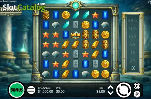 Οθόνη2. Atlantis Lost Treasure Κουλοχέρης
