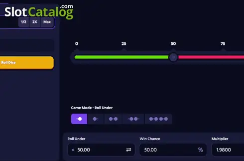 Οθόνη2. Dice (Roobet Games) Κουλοχέρης 