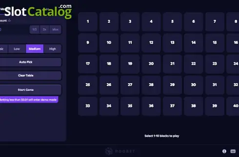 Οθόνη2. Keno (Roobet Games) Κουλοχέρης